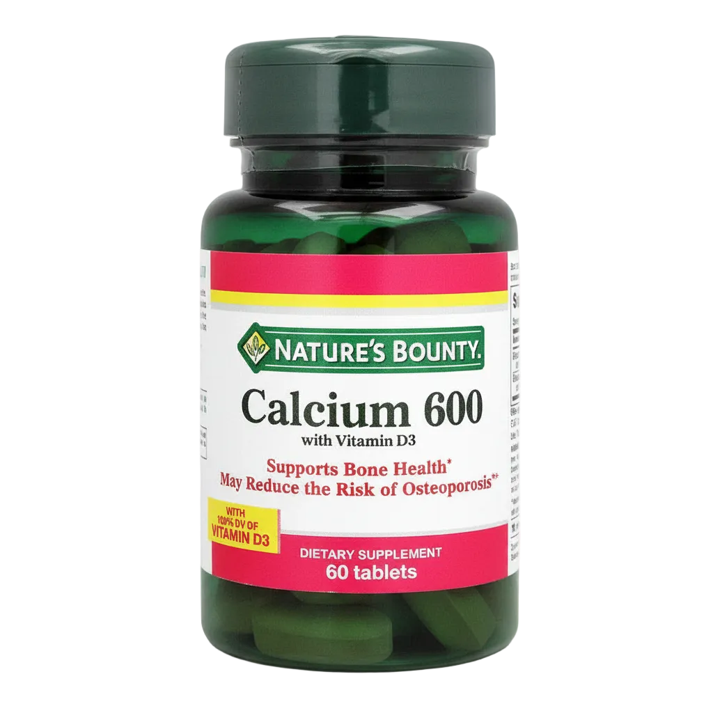 Nature's Bounty Calcium 600 with Vitamin D3 (60 Tablets)