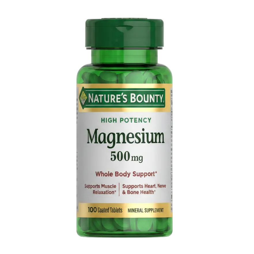 Nature's Bounty Magnesium 500mg (100 Coated Tablets)