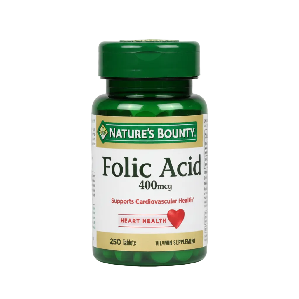 Nature's Bounty Folic Acid 400mcg (250 Tablets)