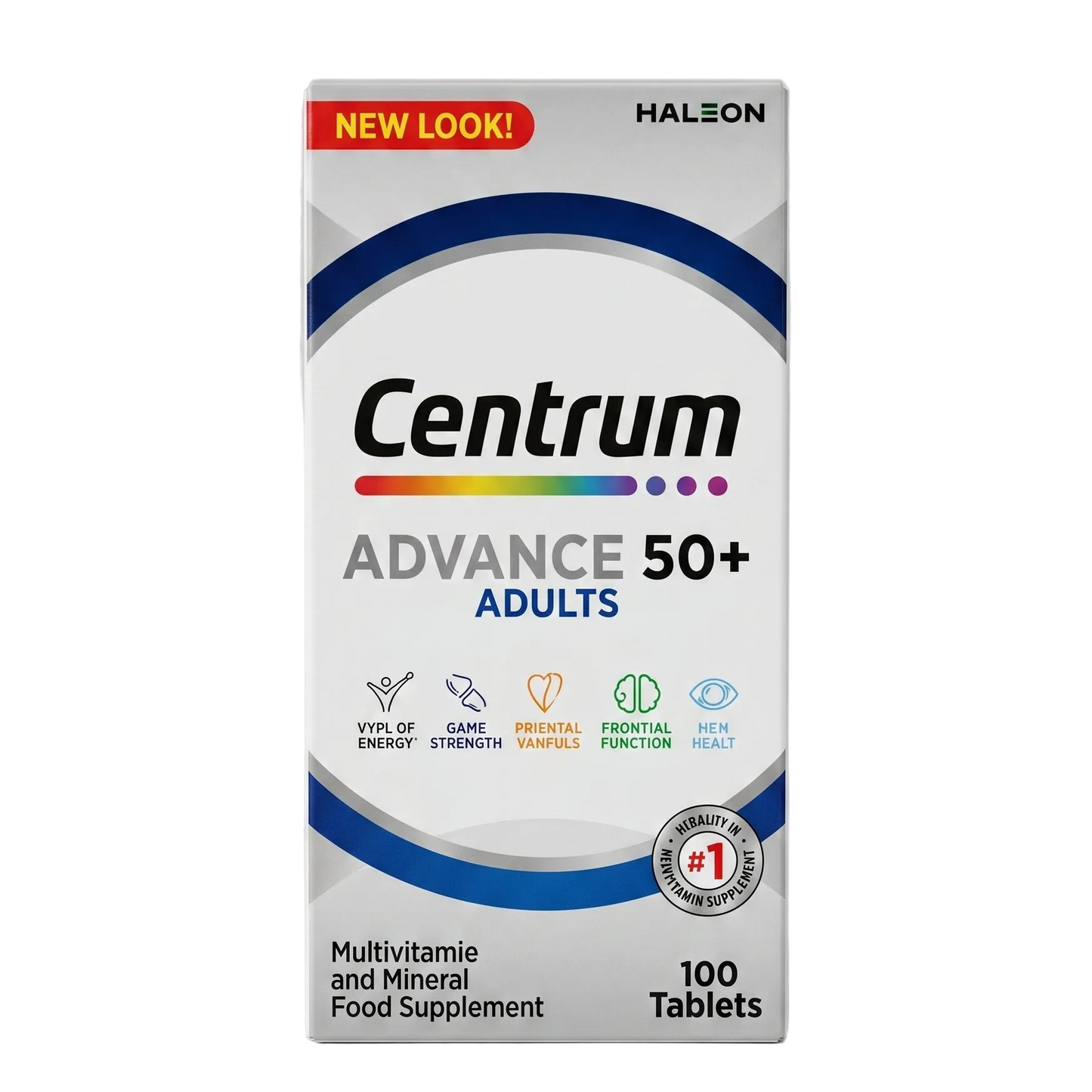 Centrum Advance 50+ Adults Daily Multivitamin | Healthy Aging Support (100 Tablets)