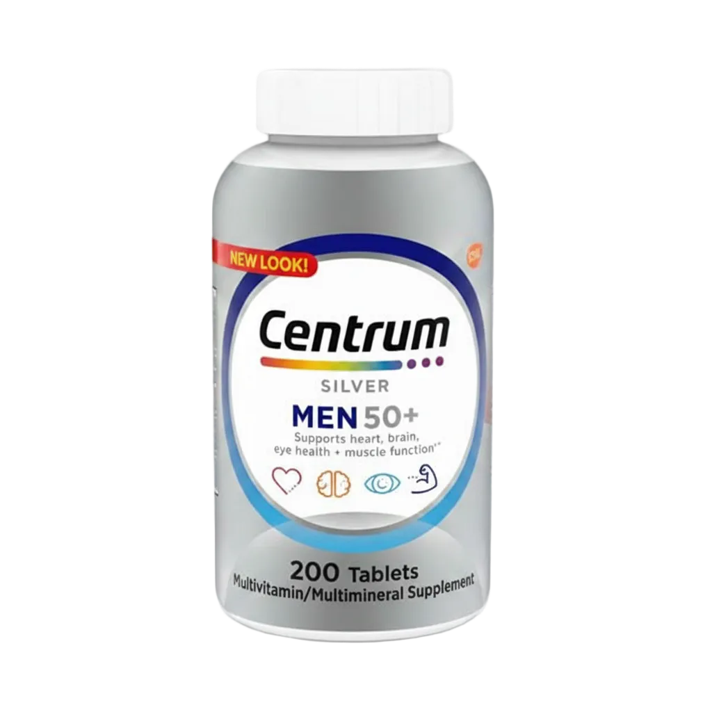Centrum Silver Men 50+ Complete Daily Multivitamin | Healthy Aging (200 Tablets)