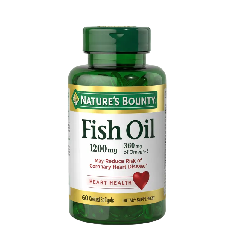 Nature's Bounty Fish Oil 1200mg (60 Coated Softgels)