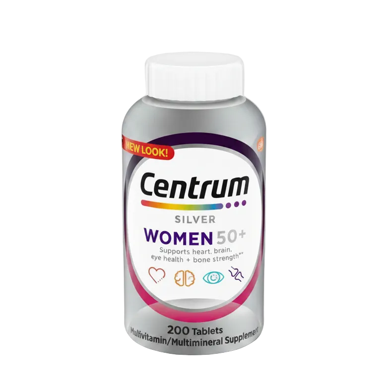 Centrum Silver Women 50+ Complete Daily Multivitamin | Value Size (200 Tablets)