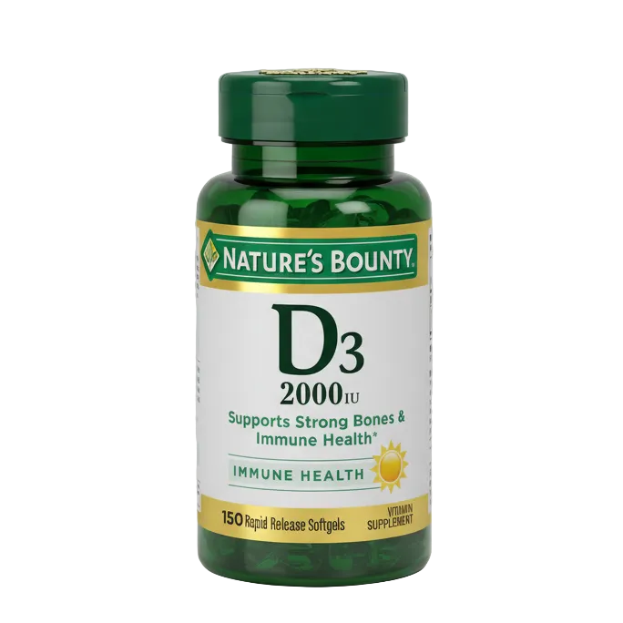 Nature's Bounty Vitamin D3 2000 IU (150 Rapid Release Softgels)