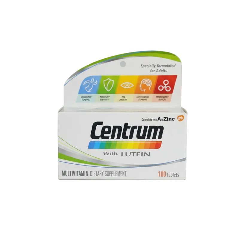 Centrum with Lutein Complete Daily Multivitamin | Complete from A to Zinc (100 Tablets)