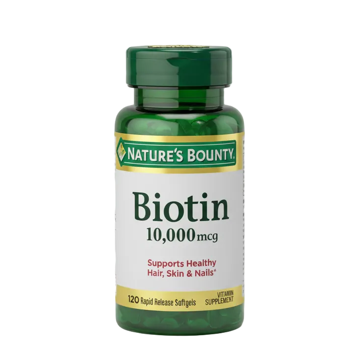 Nature's Bounty Biotin 10,000 mcg (120 Rapid Release Softgels)