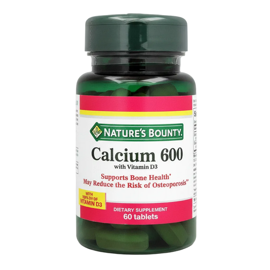 Nature's Bounty Calcium 600 with Vitamin D3 (60 Tablets)