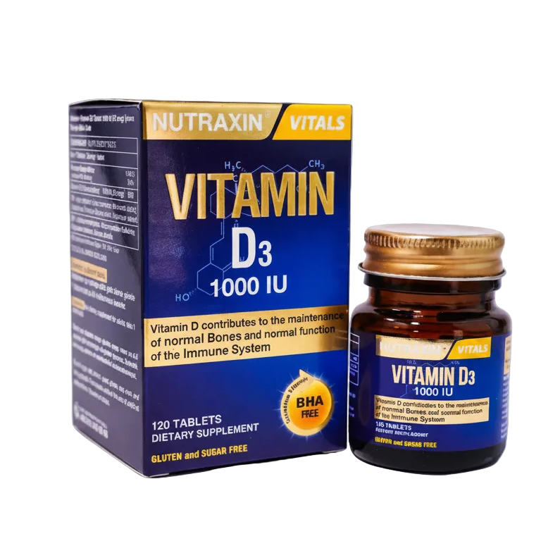 Nutraxin Vitals Vitamin D3 1000 IU (120 Tablets)
