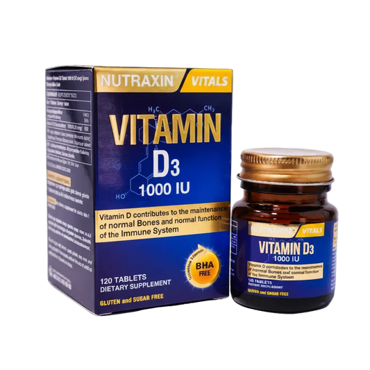 Nutraxin Vitals Vitamin D3 1000 IU (120 Tablets)
