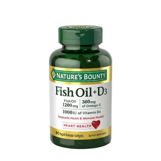 Nature's Bounty Fish Oil + Vitamin D3 (90 Rapid Release Softgels)