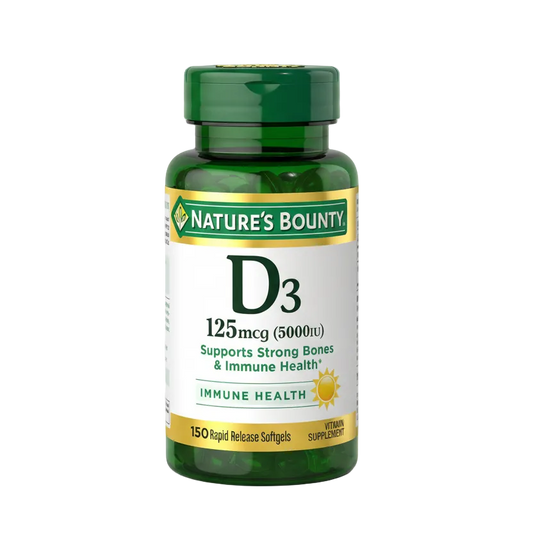 Nature's Bounty Vitamin D3 125mcg (5000 IU) (150 Softgels)
