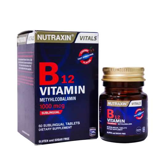 Nutraxin Vitals B12 Vitamin 1000 mcg (60 Sublingual Tablets)