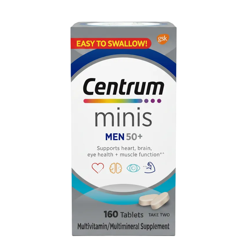Centrum Minis Men 50+ Complete Daily Multivitamin (160 Tablets)