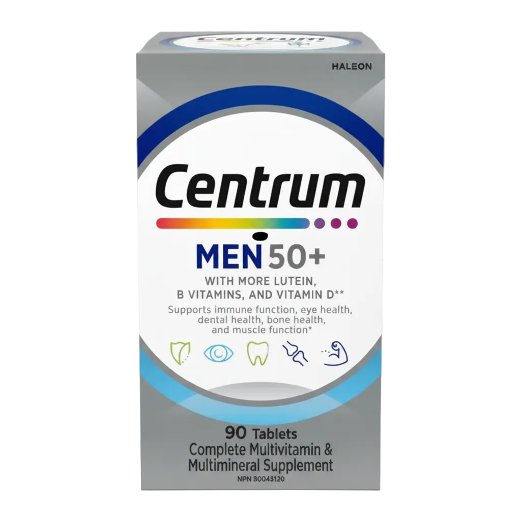 Centrum Men 50+ Complete Daily Multivitamin & Multimineral (90 Tablets)