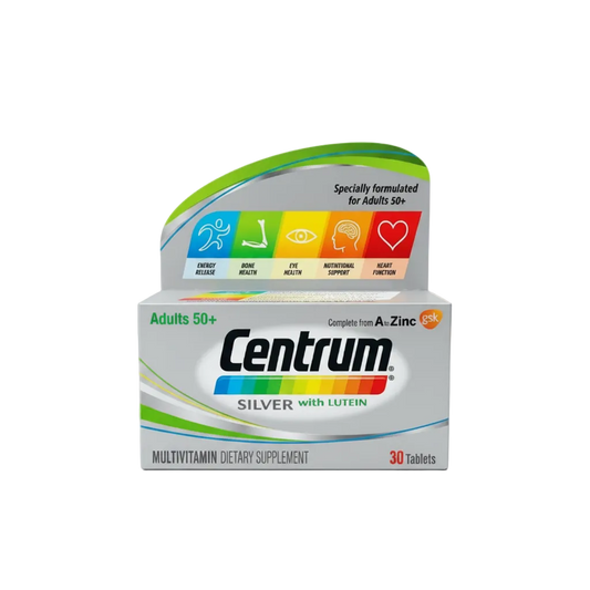 Centrum Silver with Lutein Complete Multivitamin | Adults 50+ (30 Tablets)