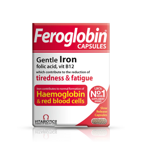 Vitabiotics Feroglobin Capsules - Gentle Iron & B12 (30 Count)
