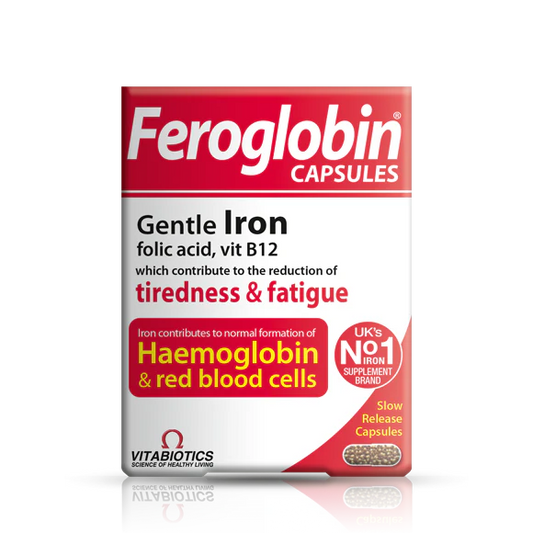 Vitabiotics Feroglobin Capsules - Gentle Iron & B12 (30 Count)