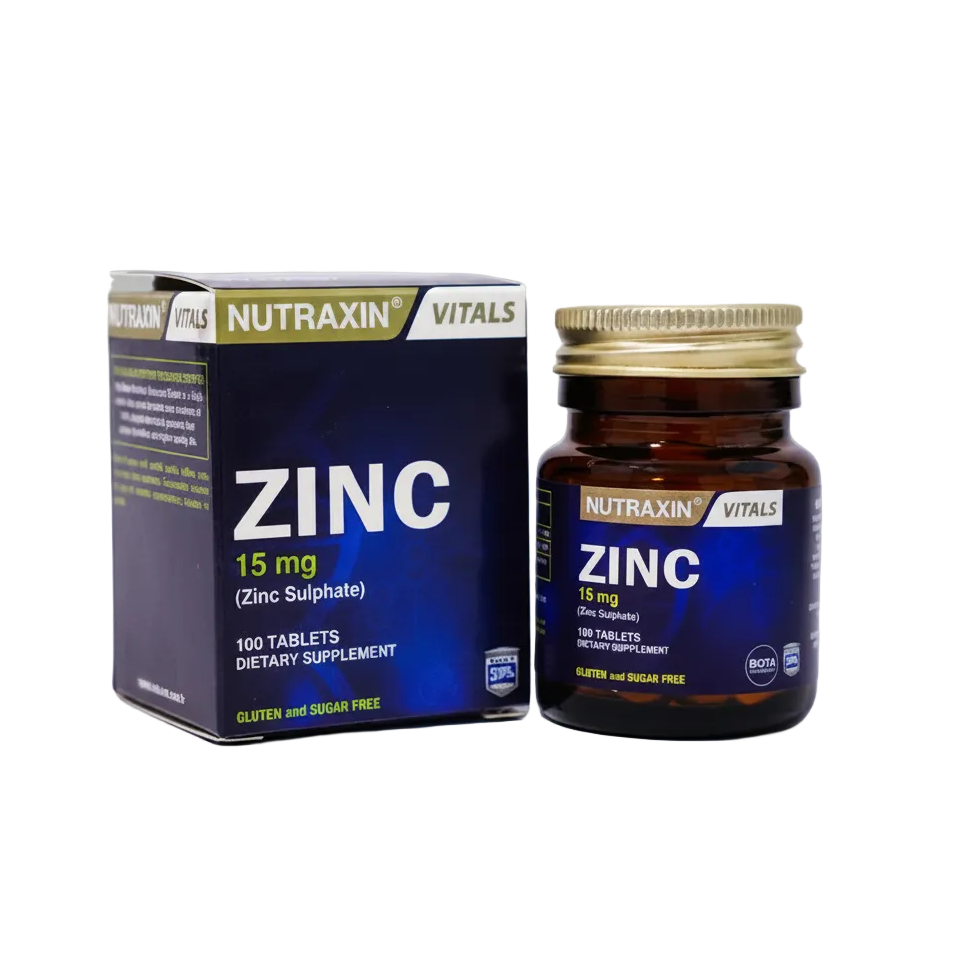Nutraxin Vitals Zinc 15 mg (100 Tablets)