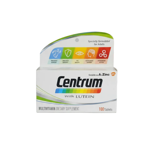 Centrum with Lutein Complete Daily Multivitamin | Complete from A to Zinc (100 Tablets)
