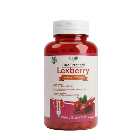 Cure Strength Lexberry Cranberry Vitamin C urinary tract and immune health 30 tablets
