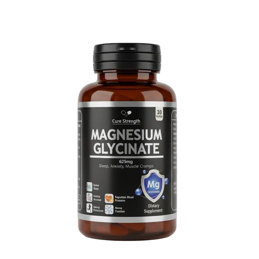 Cure Strength Magnesium Glycinate 625mg 30 tablets for sleep and muscle recovery